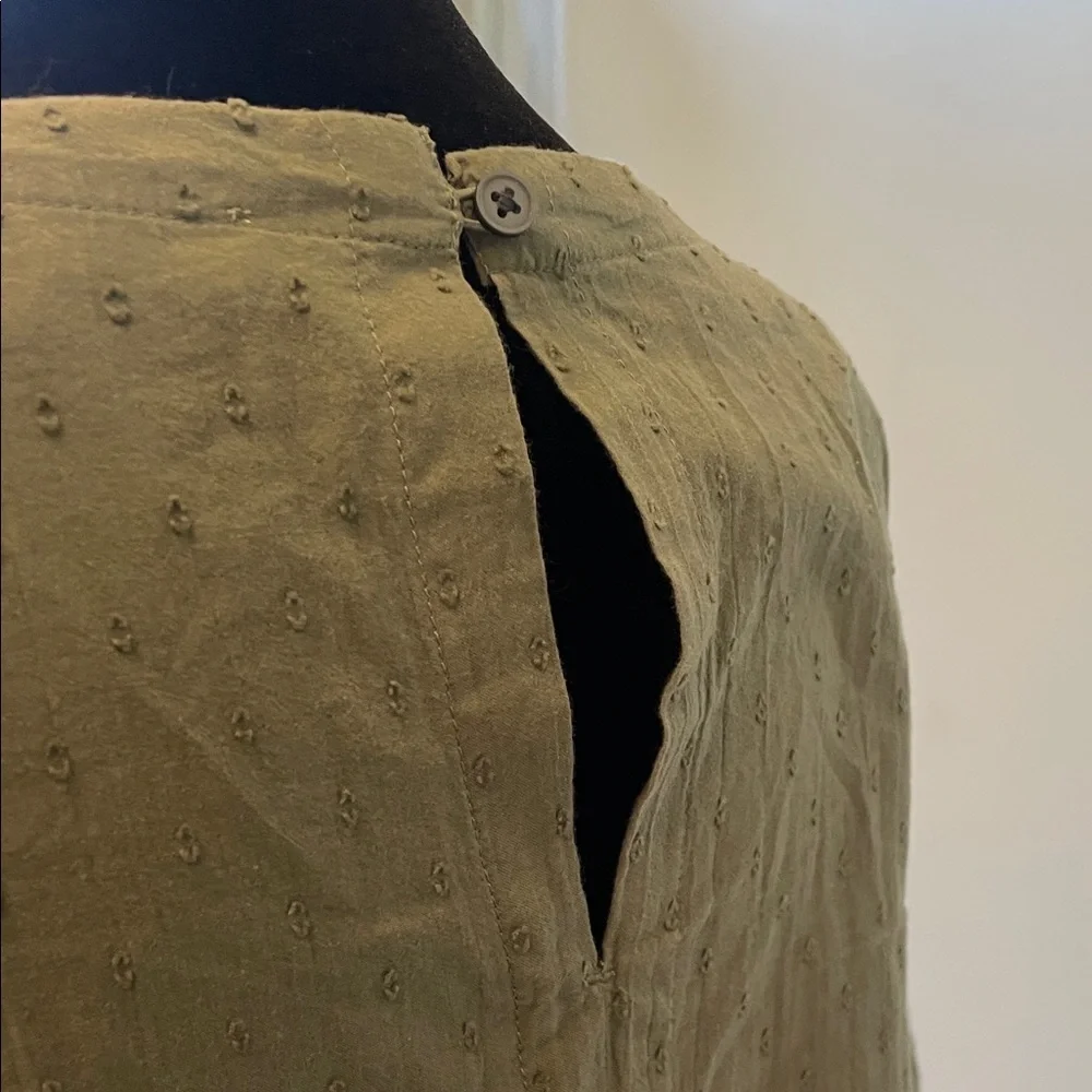 Women's Olive Puff-Sleeve Blouse - Brand loft size xs